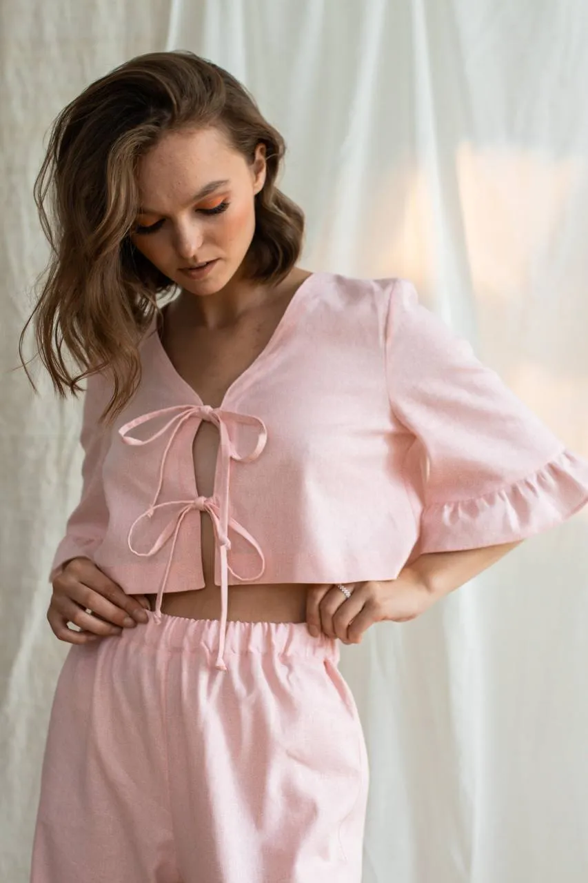 Linen Pajama Set