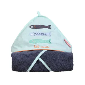 Little Crevette Hooded Towel Poisson Lune