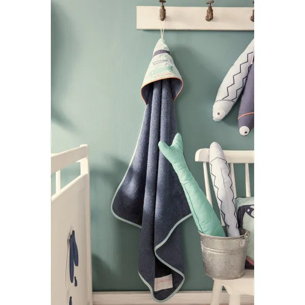 Little Crevette Hooded Towel Poisson Lune