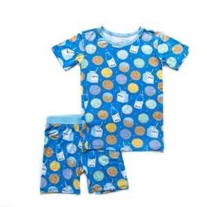 Little Sleepies Blue Cookies & Milk S/S 2pc Pajama Set w/Shorts