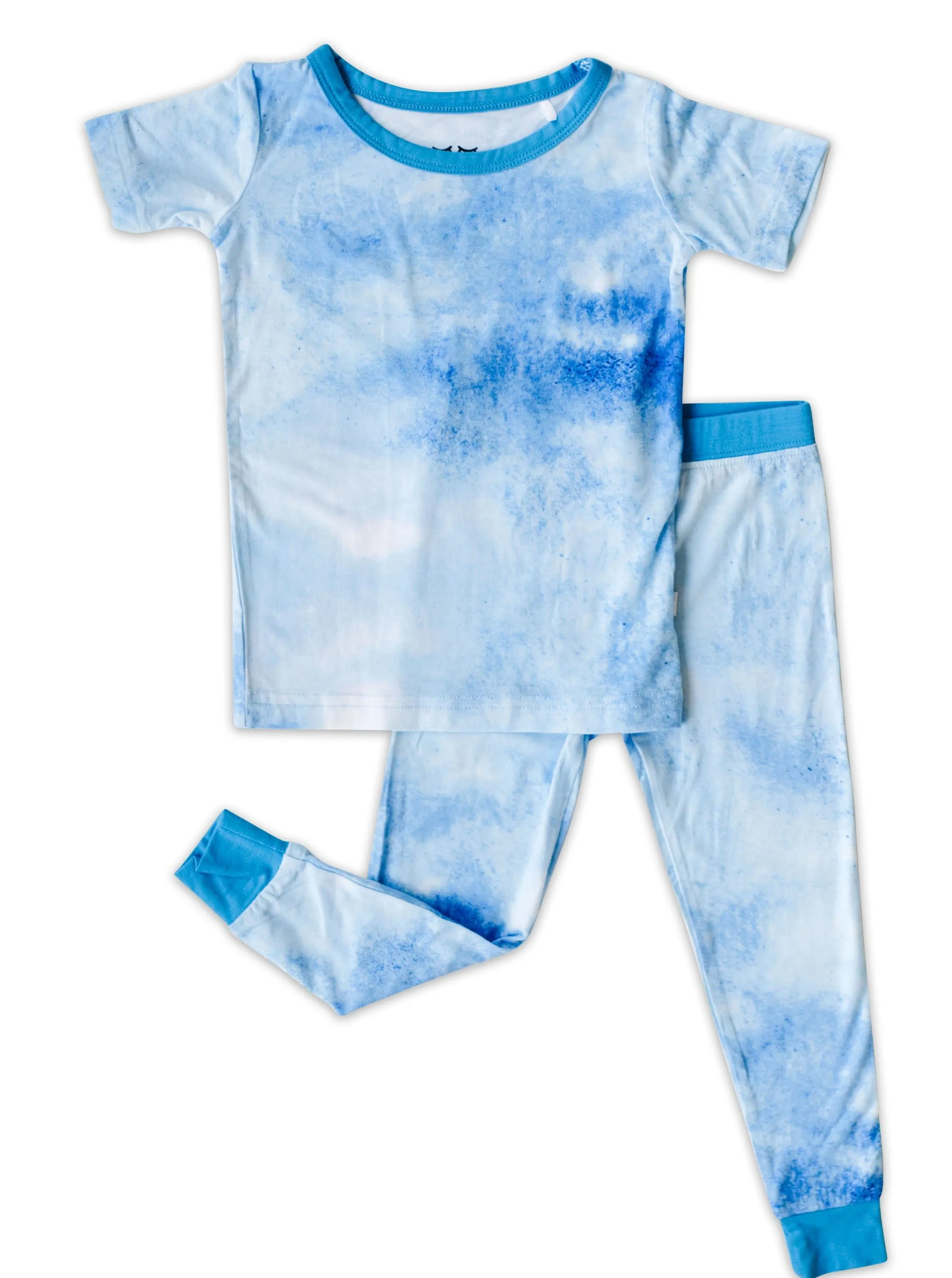 Little Sleepies Blue Watercolor Bamboo 2pc S/S Pajama Set