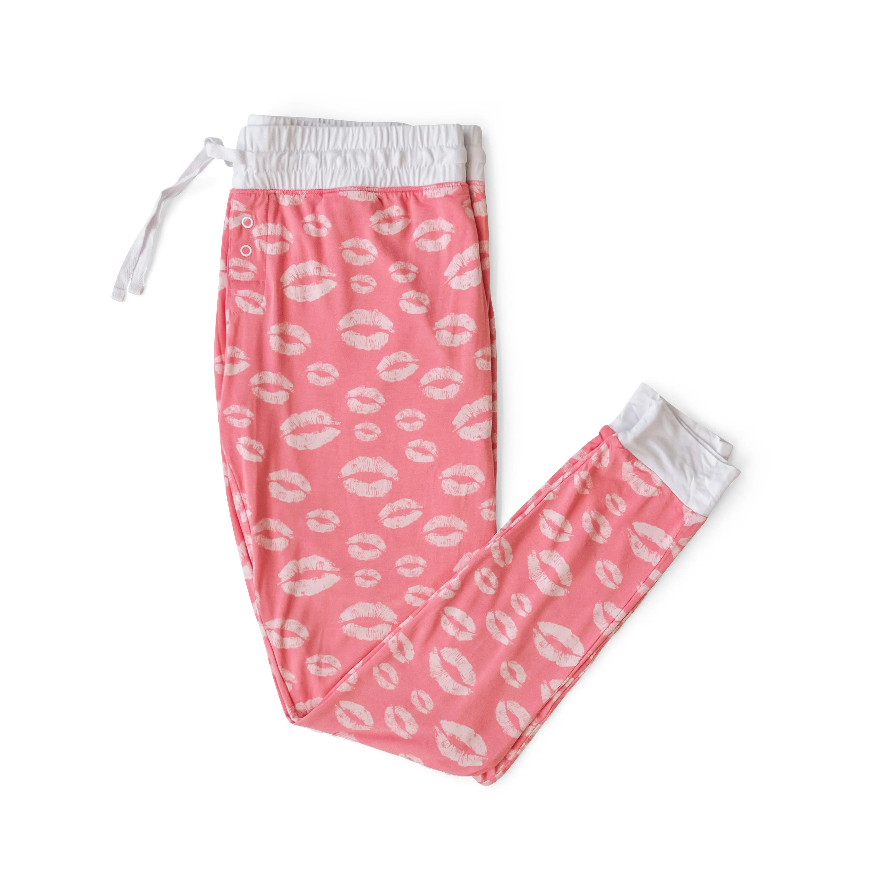 Little Sleepies Pink Kisses Two-Piece Women's Bamboo Pajama Set