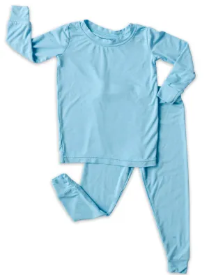 Little Sleepies Solid Sky Blue Bamboo 2pc Pajama Set