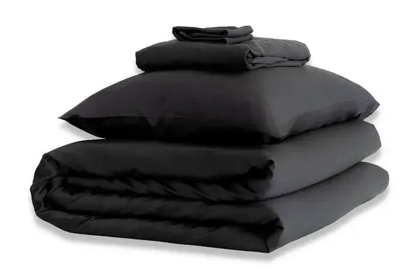 Mayfairsilk Charcoal Silk Duvet Set