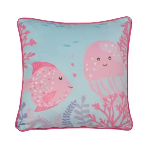 Mermaid Vibes Cushion by Bedlam in Pink 43 x 43cm