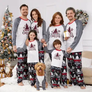 Merry Christmas Tree Christmas Pajama Family Matching Set Baby Mother Daughter Pajamas Flame Resistant