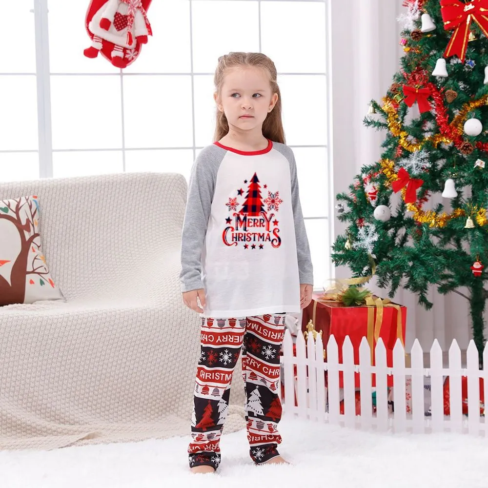 Merry Christmas Tree Christmas Pajama Family Matching Set Baby Mother Daughter Pajamas Flame Resistant