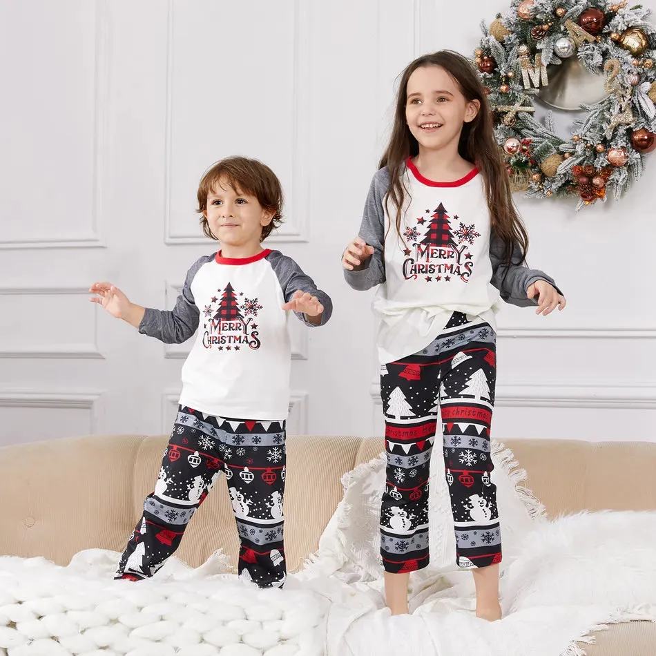 Merry Christmas Tree Christmas Pajama Family Matching Set Baby Mother Daughter Pajamas Flame Resistant