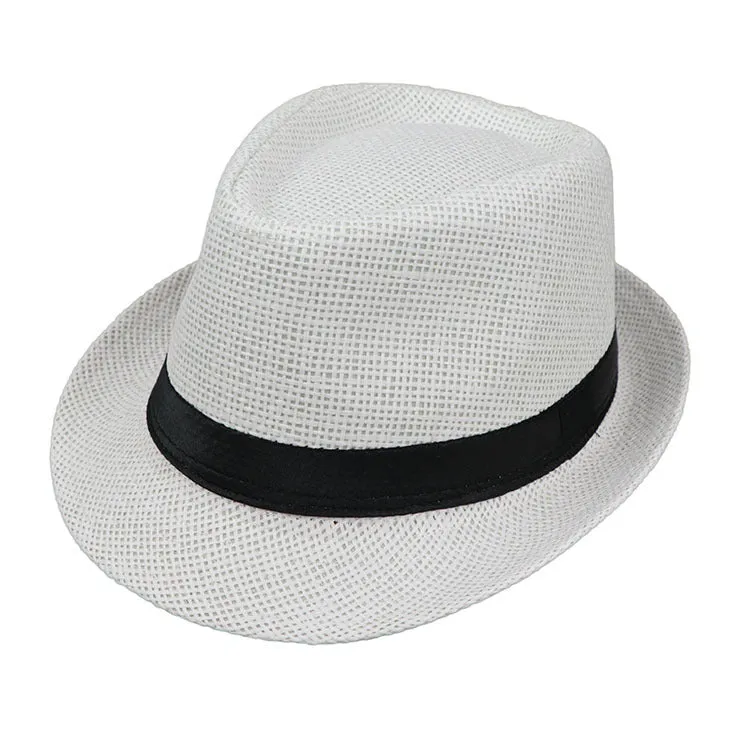 Monofilament Straw Hat Solid Color Parent-child