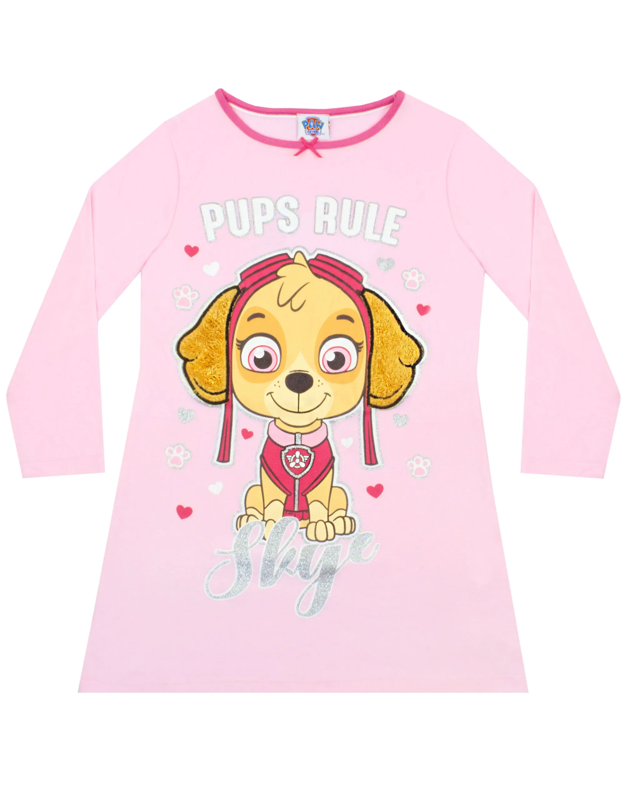 PAW Patrol Skye Pink Long Sleeved Girl's Night Dress