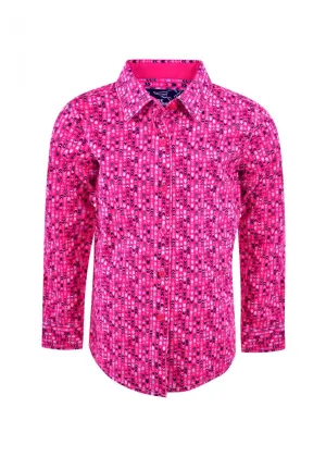 Pure Western Girls Kat Print L/S Shirt - P1W5102436