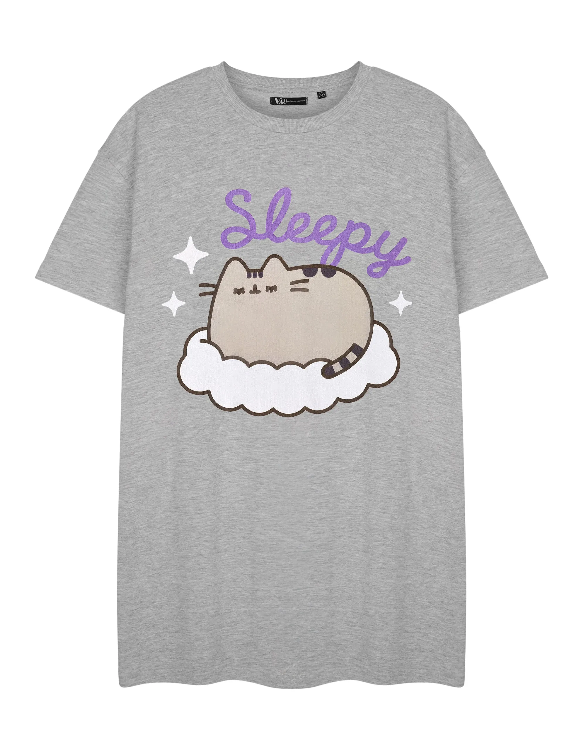 Pusheen Sleepy Womens Grey Short Sleeve Nightdress