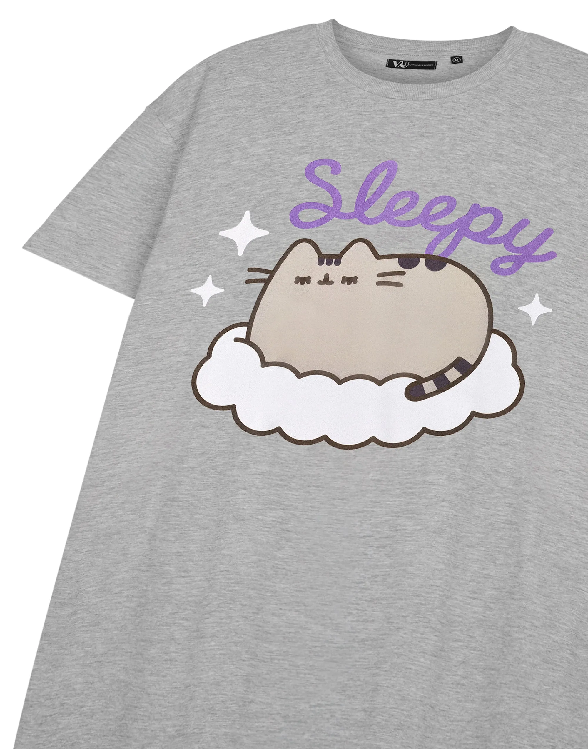 Pusheen Sleepy Womens Grey Short Sleeve Nightdress