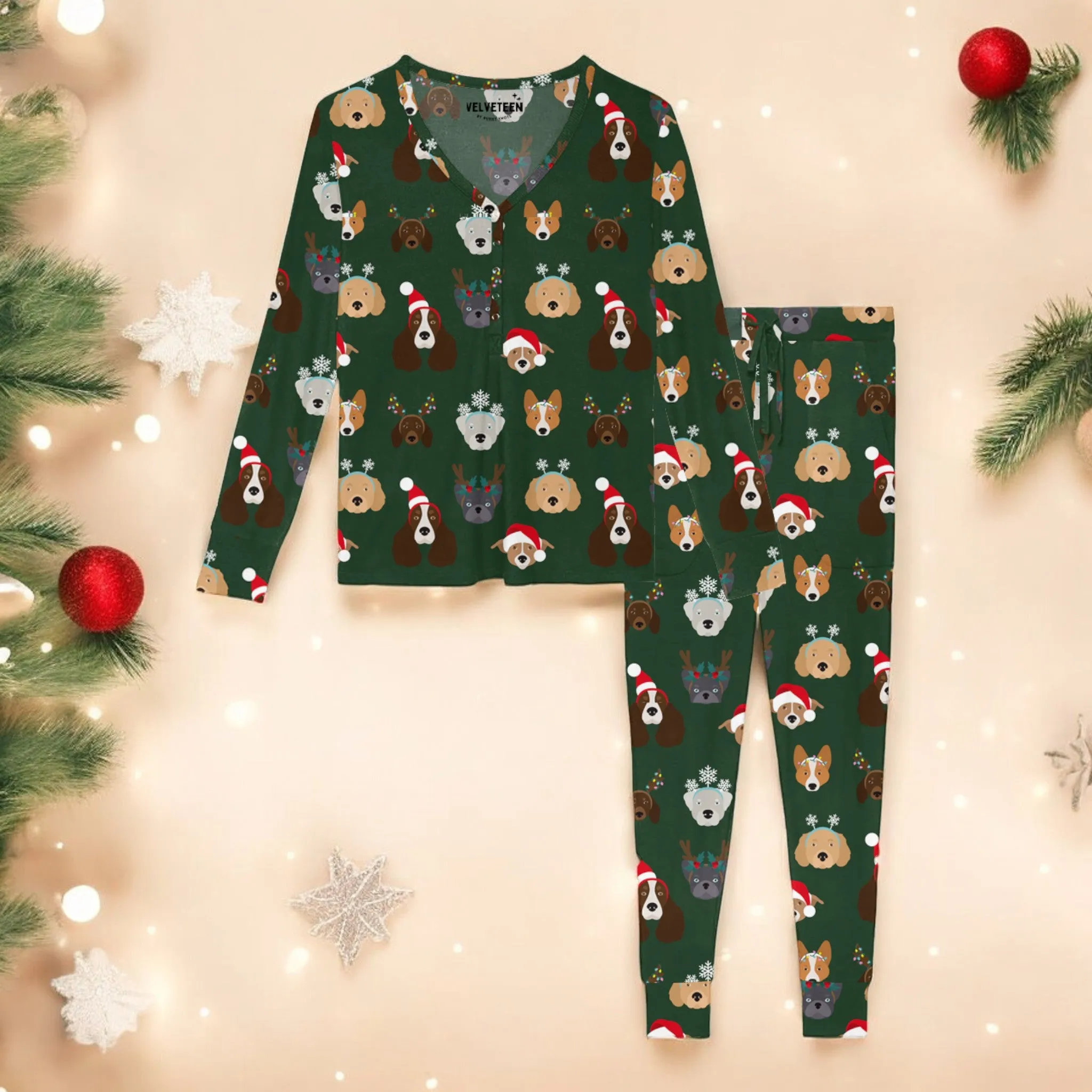 Santa Paws | Women's Bamboo Loungewear Set