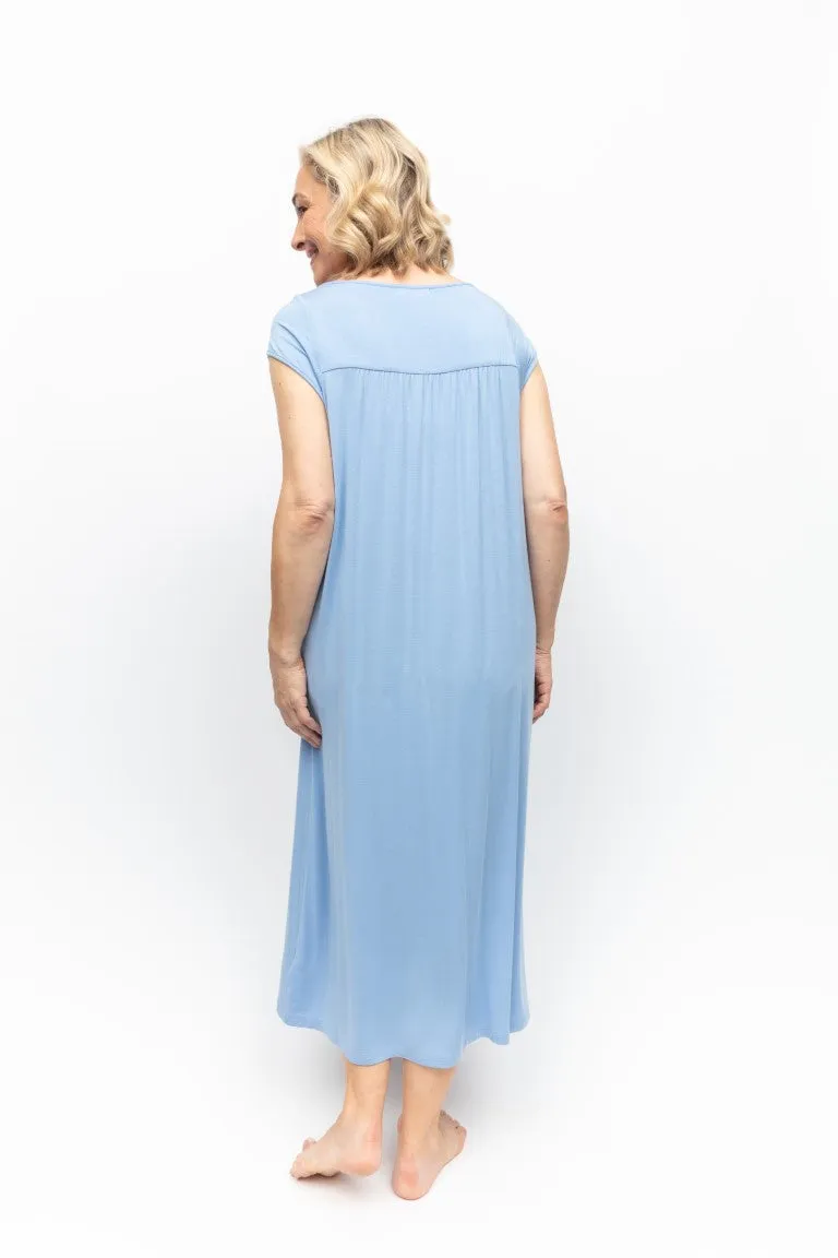 Selena Modal Cap Sleeve Nightdress Sky Blue