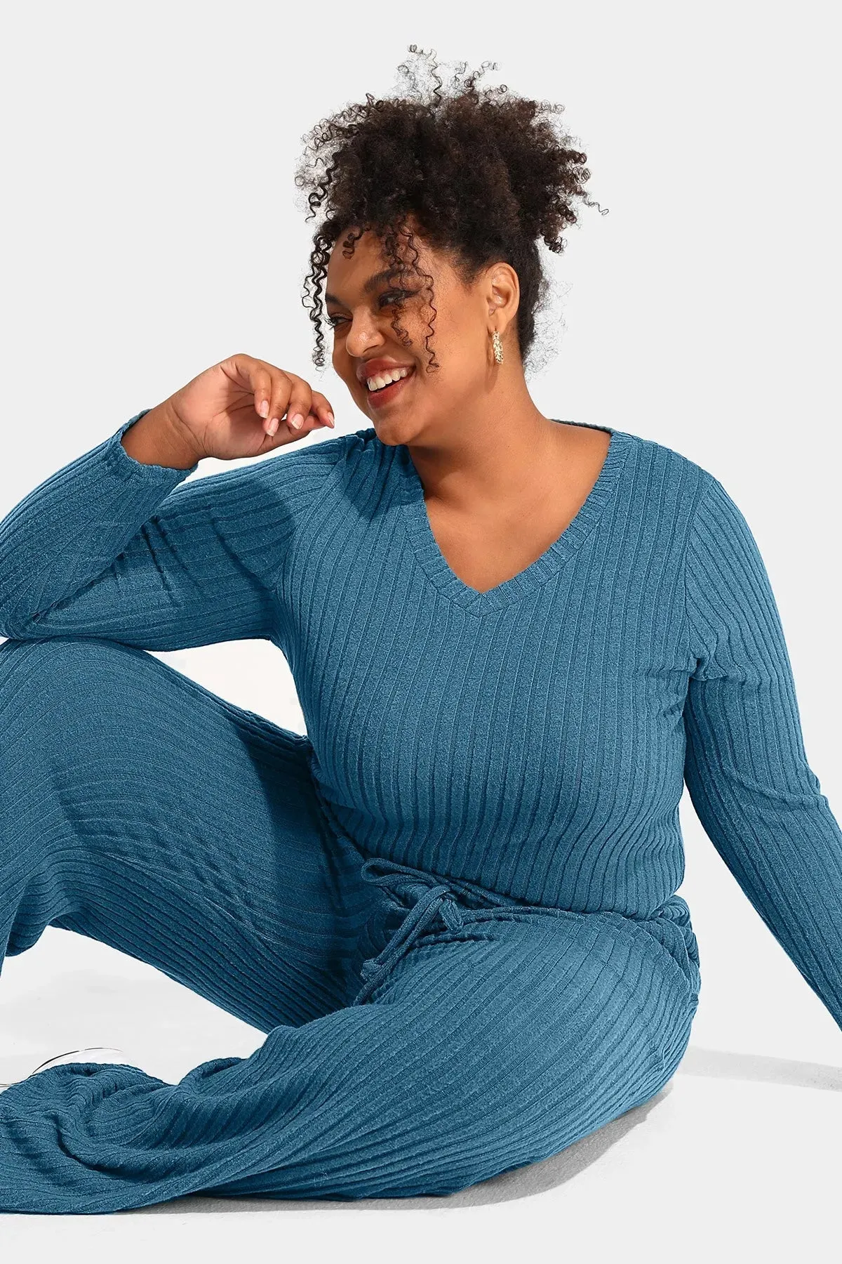 Solid Basic Velvet Lounge Pajama Set