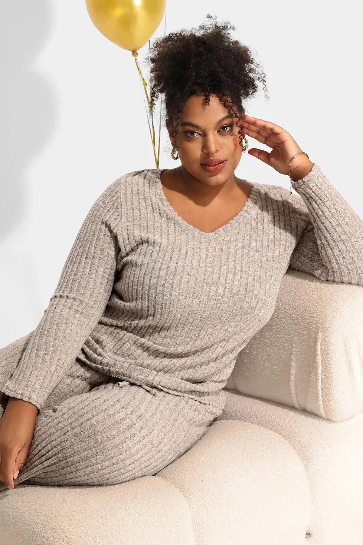 Solid Basic Velvet Lounge Pajama Set