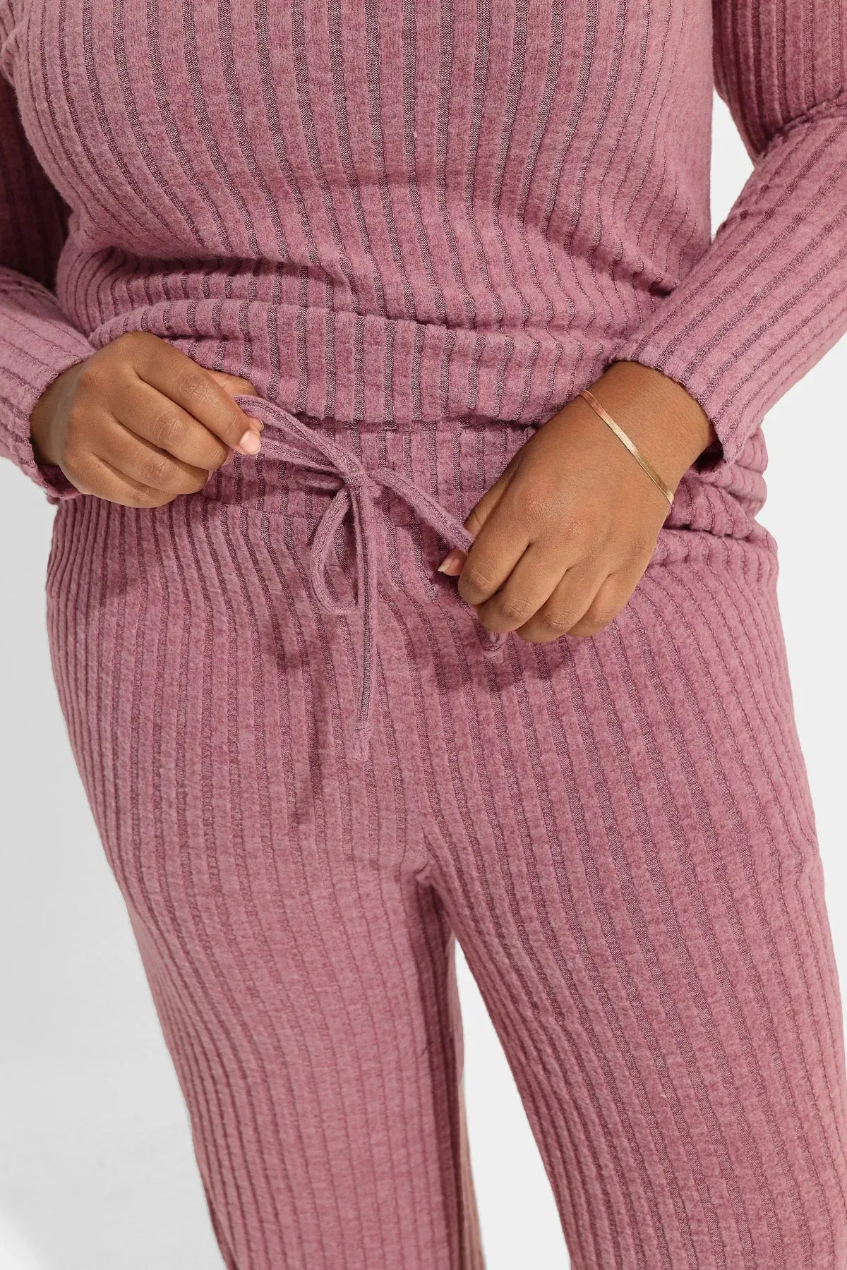 Solid Basic Velvet Lounge Pajama Set