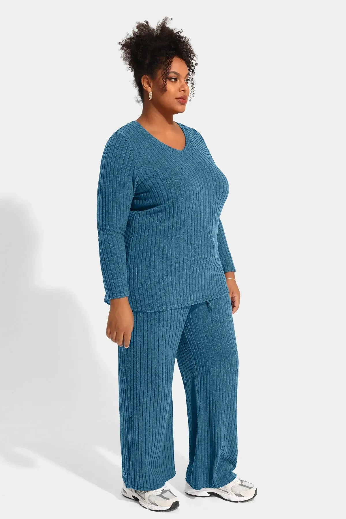 Solid Basic Velvet Lounge Pajama Set