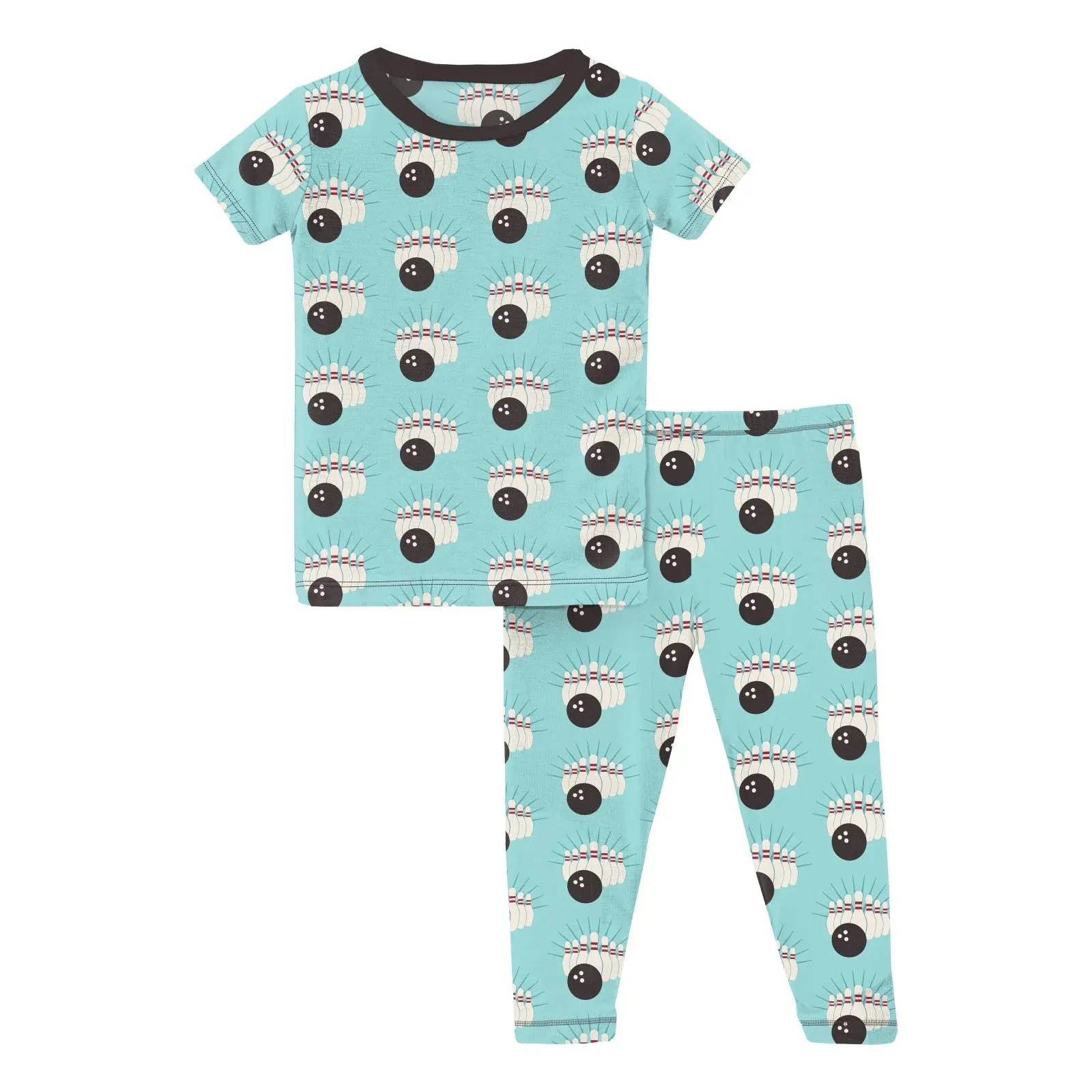 S/s Pajama Set, Summer Sky Bowling