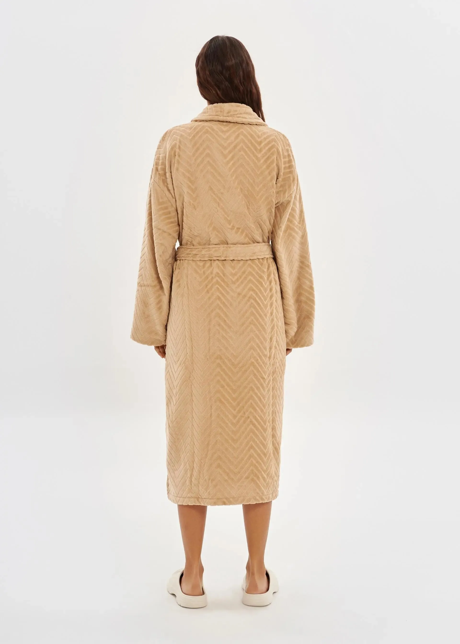 Taupe Velour Bathrobe