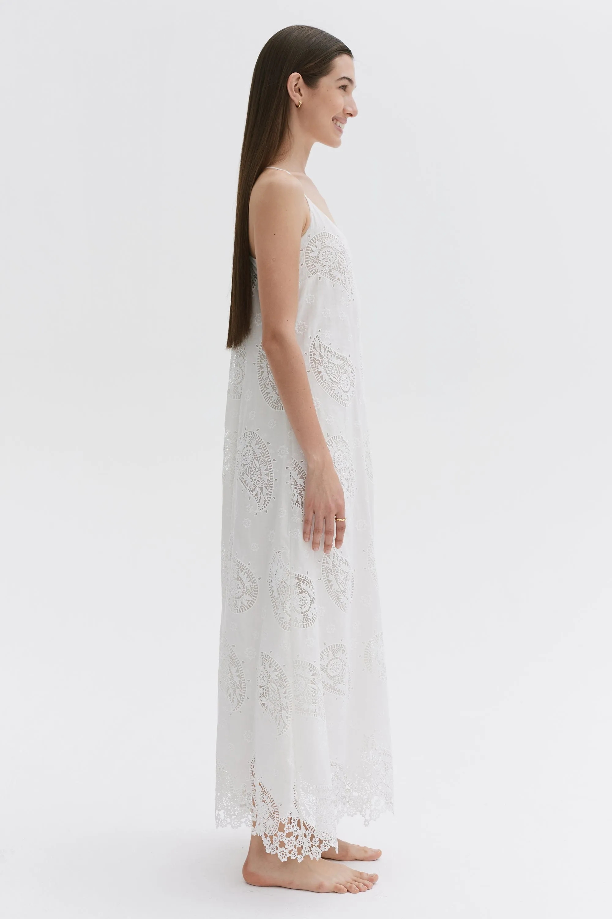 The Nightdress Broderie Anglaise White