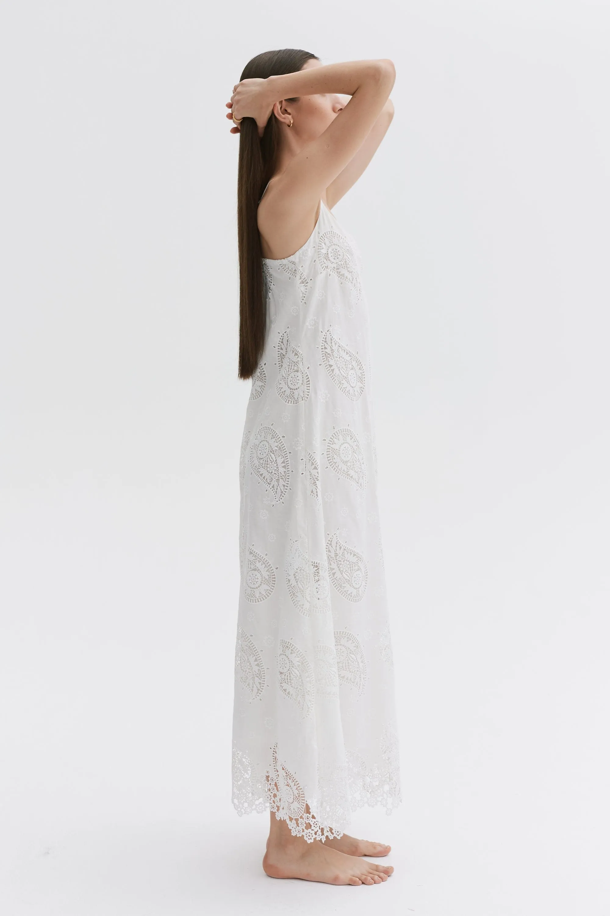 The Nightdress Broderie Anglaise White