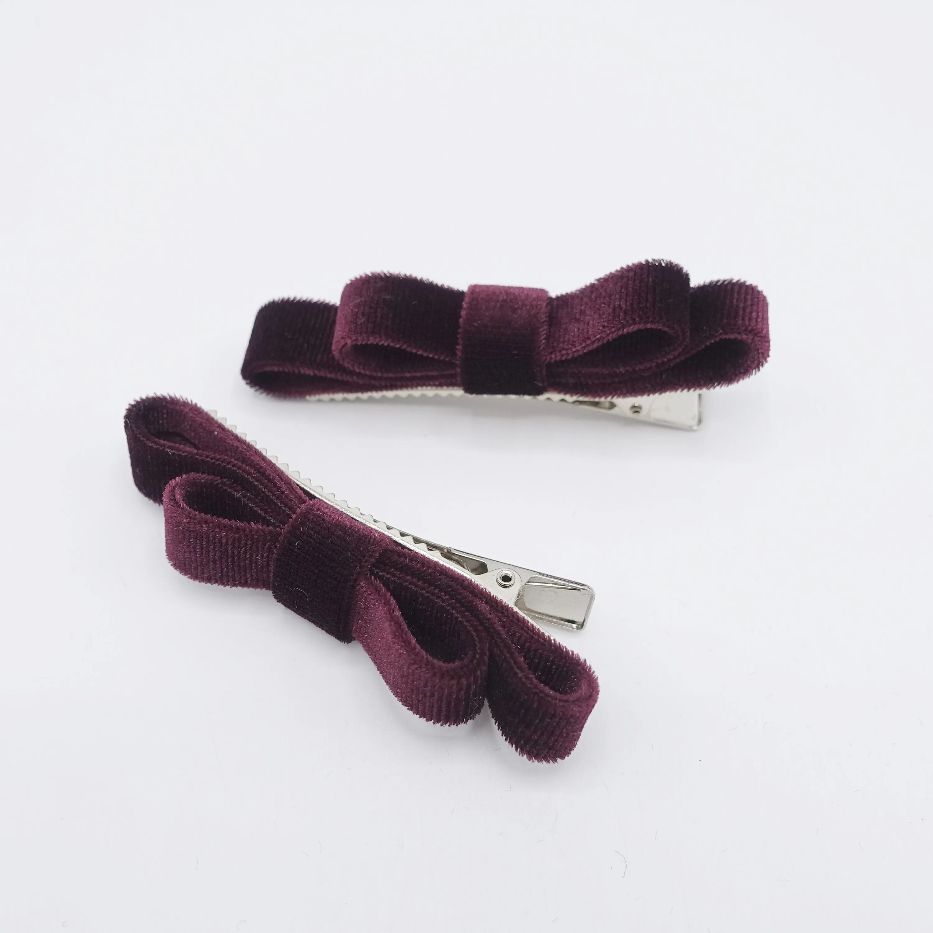 velvet hair bow set, a pair of velvet hair bows