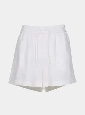 White Heavy Linen Shorts Perfect Days