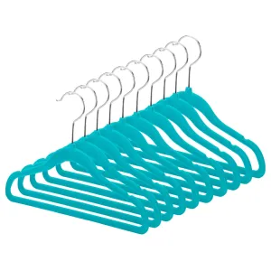 Youth Space-Saving Hangers - Set of 10 - Teal