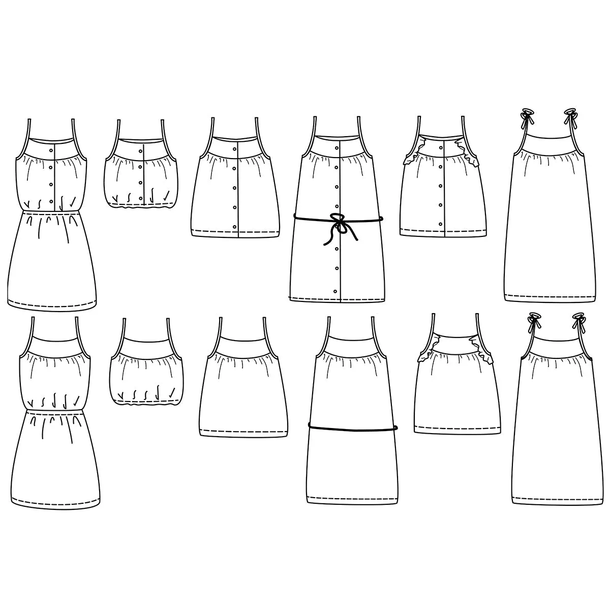 ZANZIBAR KIDS Top or Dress - Kids 3/12Y - PDF Sewing Pattern