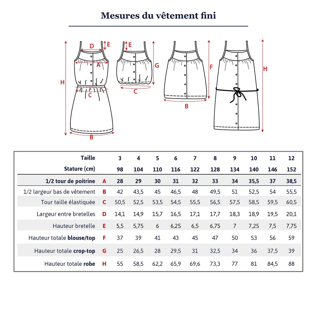 ZANZIBAR KIDS Top or Dress - Kids 3/12Y - PDF Sewing Pattern